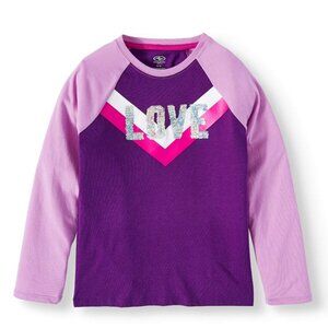 Athletic Works Purple and Pink Long Sleeve Tee